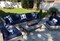 Outdoor Blue Throw Pillow Covers 18x18 Set of 2 Buffalo Plaids Check Summer Front Porch Decorative Gingham Cushion Cases Home Decor Farmhouse for Patio Furniture Couch Bed Sofa,Navy Blue White